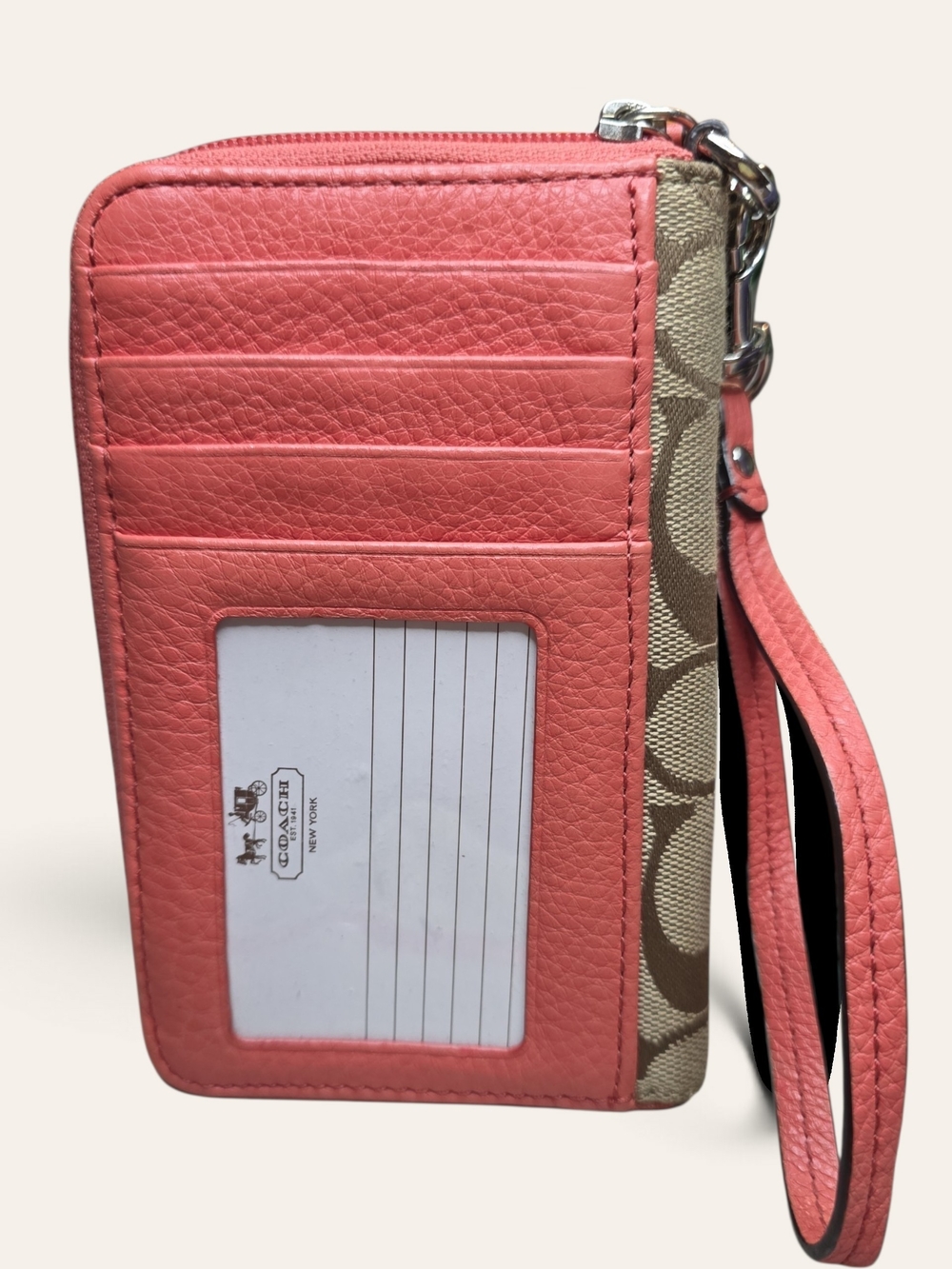 Coach Park Signature Zip Pouch Wristlet 2013 (Style F50117) Good Condition - Picture 4 of 10